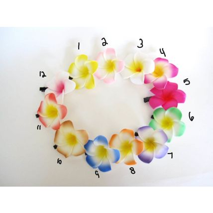 Set of 2 Hawaiian flower alligator hair clip for fine thin hair