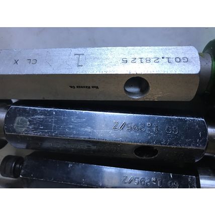 LOT PLUG GAGE GO NOGO VAN KEUREN 1.258,1.270,1.295,1.302,1.28125,ES
