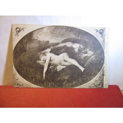 JUPITER ET ANTIOPE by J-A Watteau unused postcard musee du Louvre #