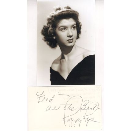 Peggy Ryan Epic Actress Vintage Signed Autograph Card & Photo