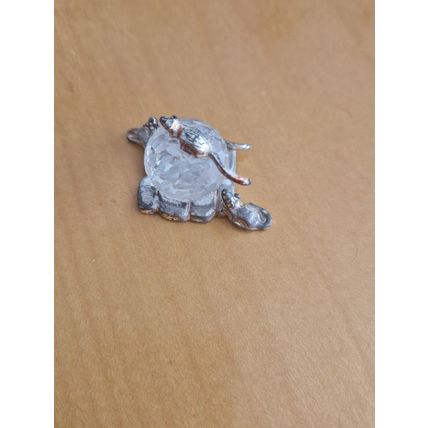 VINTAGE PEWTER????? MICE ON CRYSTAL BALL