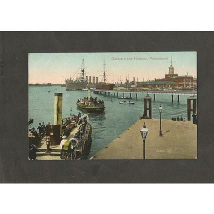 Postcard Hampshire Portsmouth Dockyard and Harbour