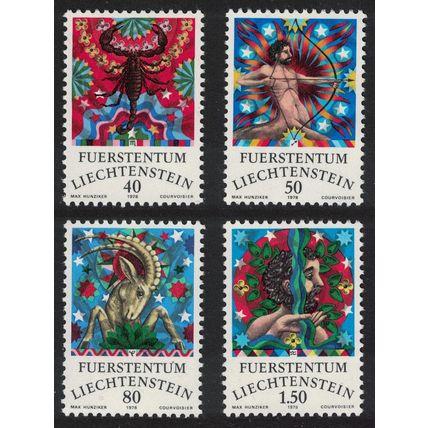 Liechtenstein Signs of the Zodiac 3rd series 4v 1978 MNH SG#710-713