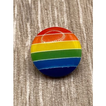 15mm Shank Buttons LGBT Gay Pride Rainbow Round Resin Knitting Jacket Coat