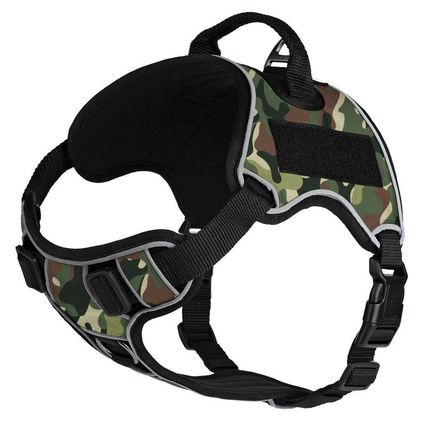 Multipurpose Dog Harness, Green Camo S 21"-25"
