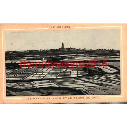 Le Croisic, Les Marais Salants, Bourg-de-Batz, France, Thin Postcard Like