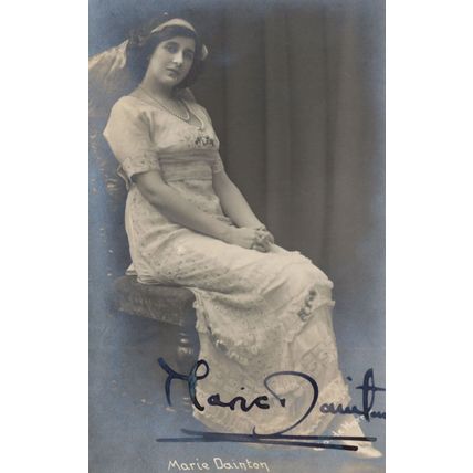 Marie Dainton Edwardian Actress Very Early Hand Signed Postcard