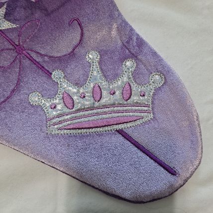 Dan Dee Purple BALLET Christmas STOCKING 17" Crown Girls Collector's Choice