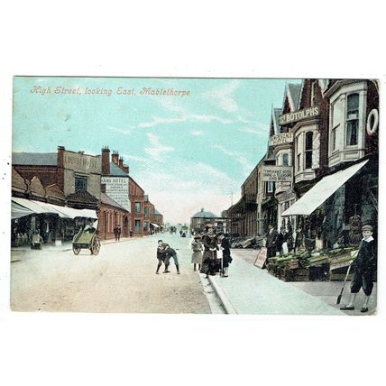 Lincolnshire postcard High Street looking East Mabelthorpe