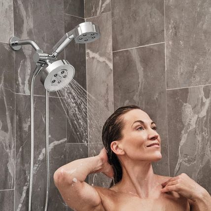 Neo Anystream VSR-233010 6-Spray Polished Chrome Dual Shower Head 2.5-GPM (9.5 L