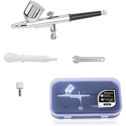 Timbertech Airbrush Kit with Compressor AS18-2K Basic Start Kit with Air Hose, C