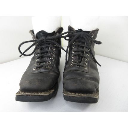 Vintage Kikut Norway 3-Pin Nordic Cross Country Ski Boots Black Size 25 Mondo