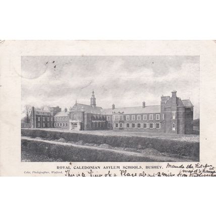 EC898 BUSHEY -ROYAL CALEDONIAN ASYLUM SCHOOLS . PRINTED POSTCARD