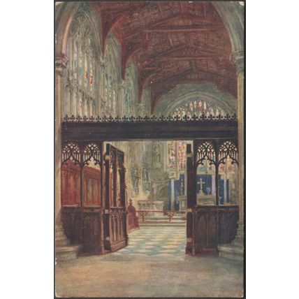 Interior, Holy Trinity Church, Stratford-on-Avon, c.1930s - Salmon Postcard