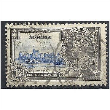 Nigeria 1935 SG30 1 1/2d Ultramarine & Grey Silver Jubilee Fine Used . .