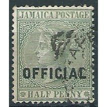 Jamaica 1891 O3 1/2d Green OFFICIAL Fine Used ... .