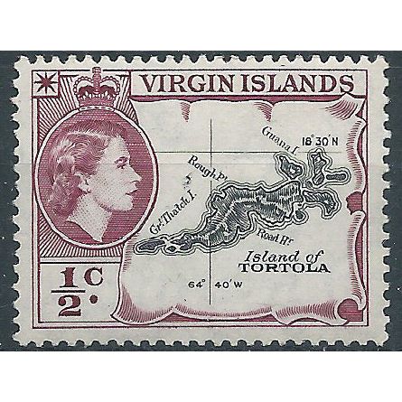 Virgin Islands 1956 SG149 1/2c Blue & Reddish-Purple Mounted Mint . ..