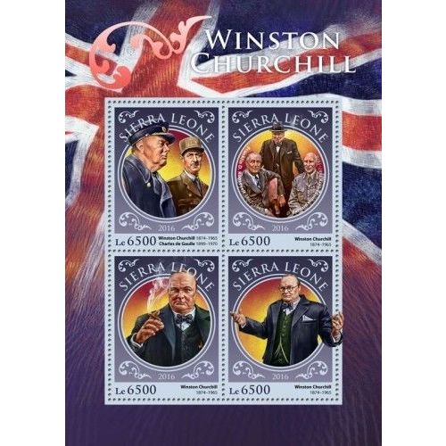 SIERRA LEONE 2016 SHEET MNH WINSTON CHURCHILL CHARLES DE GAULLE 8