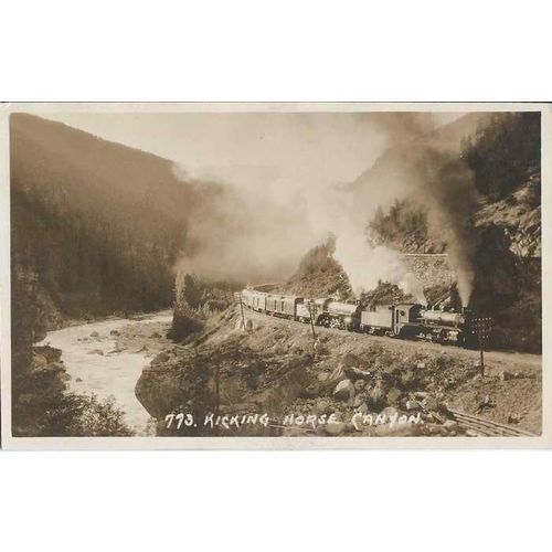 Alberta Harmon Real Photo Postcard RP MINT EX c.1930 #773 Kicking Horse Canyon