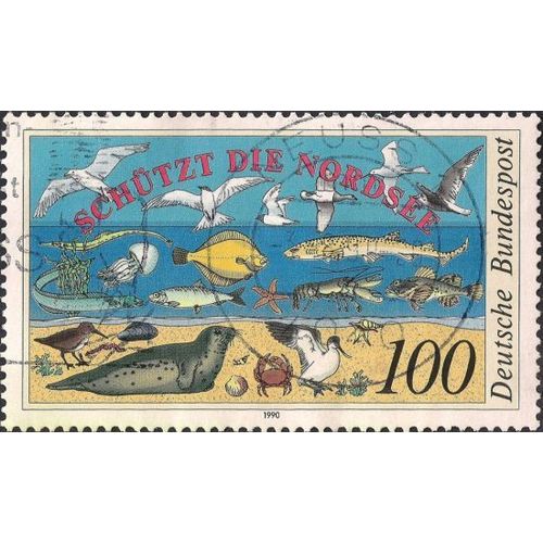 GERMANY, International North Sea Conference, blue 1990, 100Pf