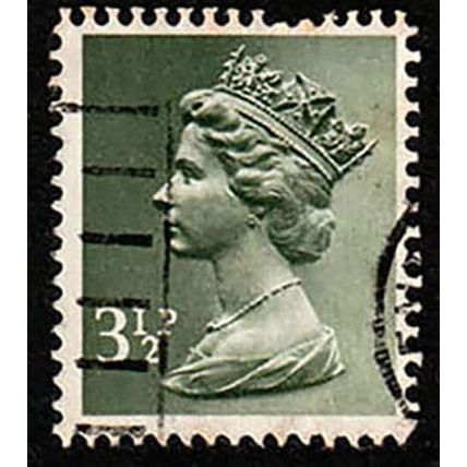 Great Britain 1971 Machin Queen Elizabeth 3 1/2P Used Stamp QEII.