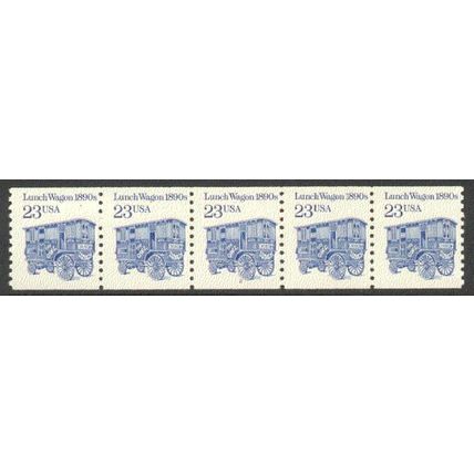 2464 23c Lunch Wagon Fine MNH Dry Gum PNC 2/5 P0581