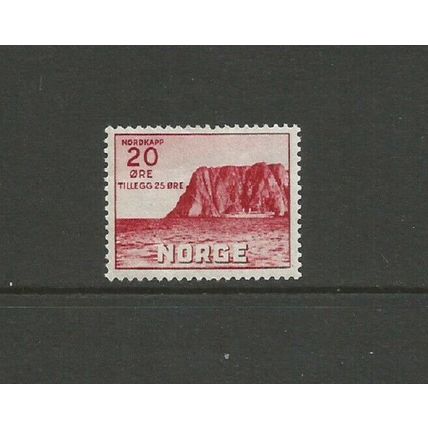 Norway 1930 Norwegian Tourist Association Fund 20+25 Red Mounted Mint SG 224