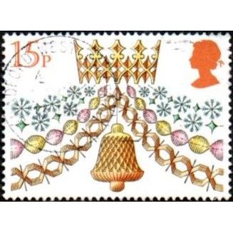 1980 Christmas. 15p Value. Crown, Chains & Bell. Very Fine Used