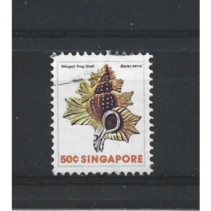 Singapore.SG296 50c Maple-leaf Triton or Winged Frog Shell.Fine Used.Jun25