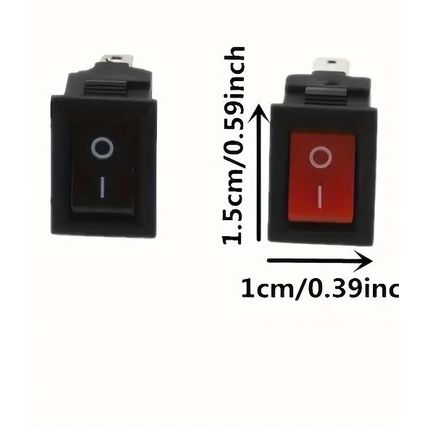 10 Small Mini Black On/Off Rocker Switches SPST 2 Pin Car Dash Boat 12V