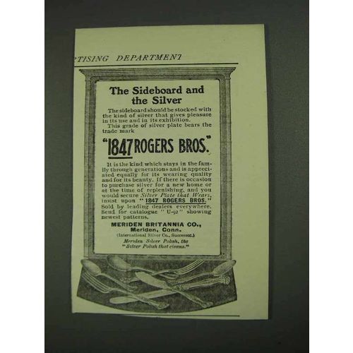 1908 1847 Rogers Bros. Silver Ad - The Sideboard