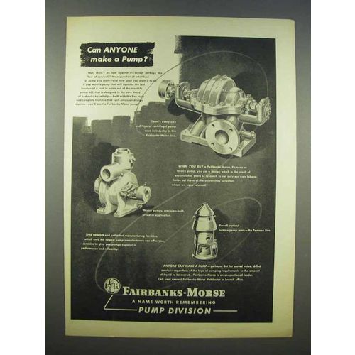 1946 Fairbanks-Morse Pump Division Ad - Can Anyone?