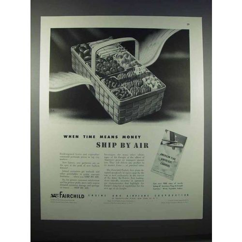 1946 Fairchild Aircraft Ad - Ship by Air