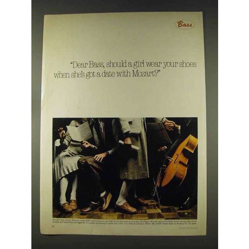 1978 Bass 100's Shoes Ad - Date With Mozart