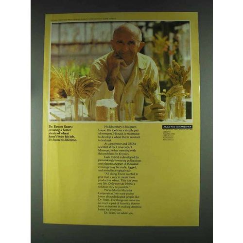 1979 Martin Marietta Ad - Dr. Ernest Sears Wheat