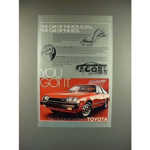 1979 Toyota Celica GT Liftback Car Ad - Car of the 80's