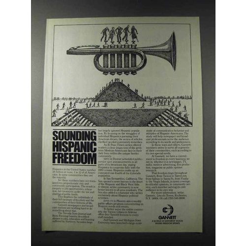 1981 Gannett Company Ad - Sounding Hispanic Freedom