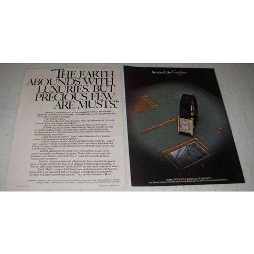 1981 Les Must de Cartier Watch Ad - The Earth Abounds