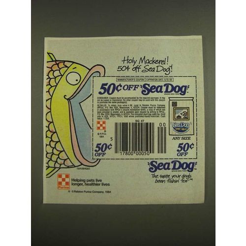 1985 Purina Sea Dog Dog Food Ad - Holy Mackerel!