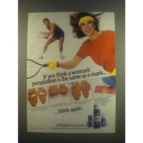 1985 Secret Deodorant Ad - A Woman's Perspiration