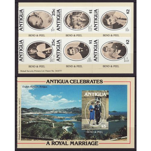 Antigua 1981 SG 706-12 UMM Booklet Panes - Royal Wedding (B-385)