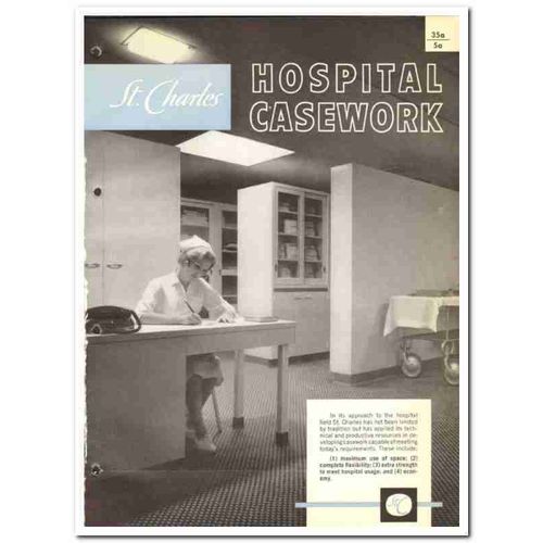 ST CHARLES MFG COMPANY 1964 Hospital Casework vintage catalog