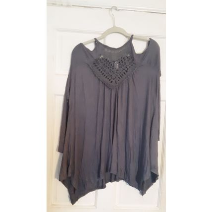 Leo Rosi Women's Laura Top. Plus Sizes Available. Grey Xx-Large(20-22