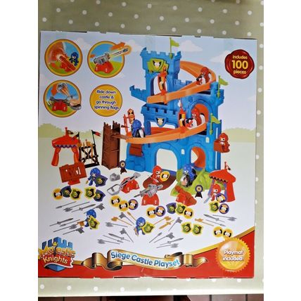 2 Majestic Knights Siege Castle 100 Pc Kids Toy Activity Figures Play Sets