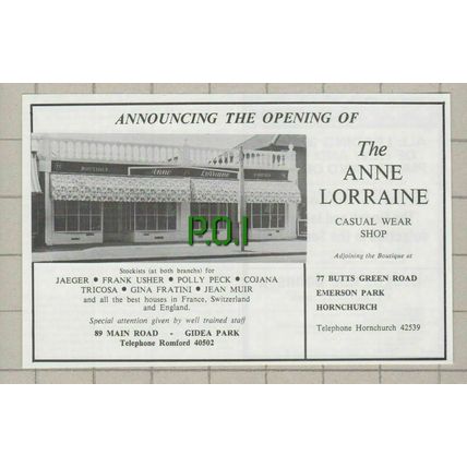 (4378) The Anne Lorraine Boutique Opening Emerson Park Hornchurch - 1972 Clip