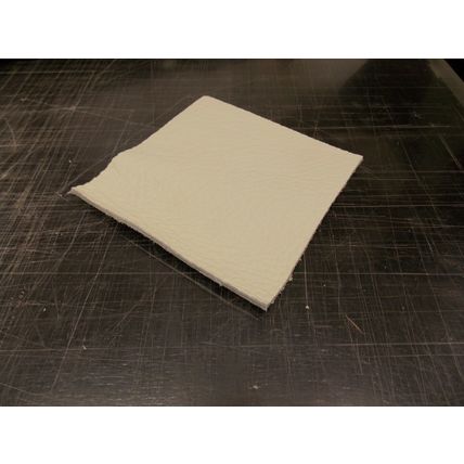 4 mm Craft Leather Cow Hide Colour White, Off Cut Free P&P item 2102