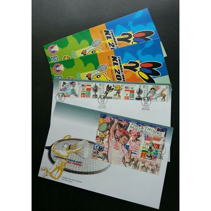 Malaysia Thomas Uber Cup KL 2000 Badminton Sport Games Flag (FDC pair) *rare