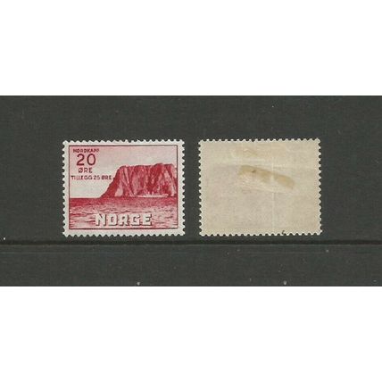 Norway 1930 Norwegian Tourist Association Fund 20+25 Red Mounted Mint SG 224
