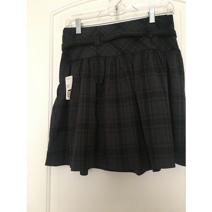 Twenty-One Women's Blue & Green Plaid Mini Skirt Pleated Size 1