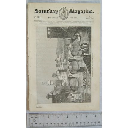 1835 The Saturday Magazine No. 216 Florence, fungi & mosses, Trade-winds, cook